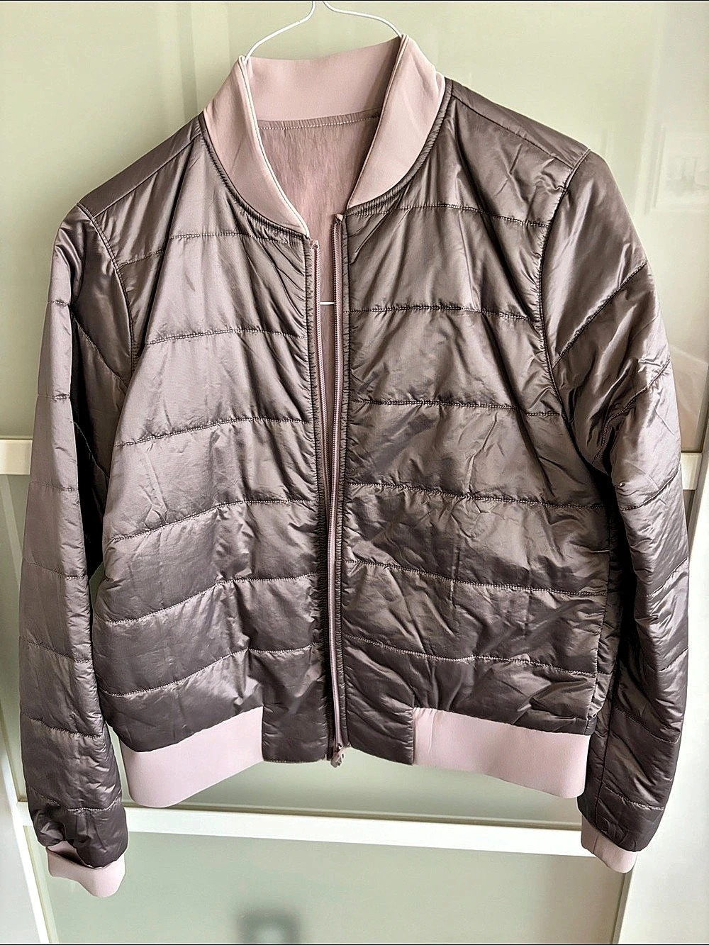 Lululemon Non-Stop Bomber *Reversible Quilted Jacket Brown